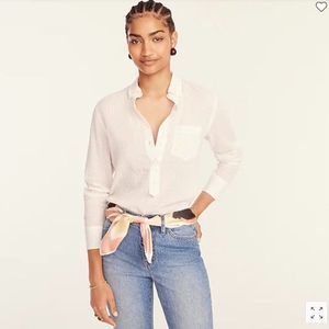 J. Crew Classic Fit Popover in Crinkle Gingham    